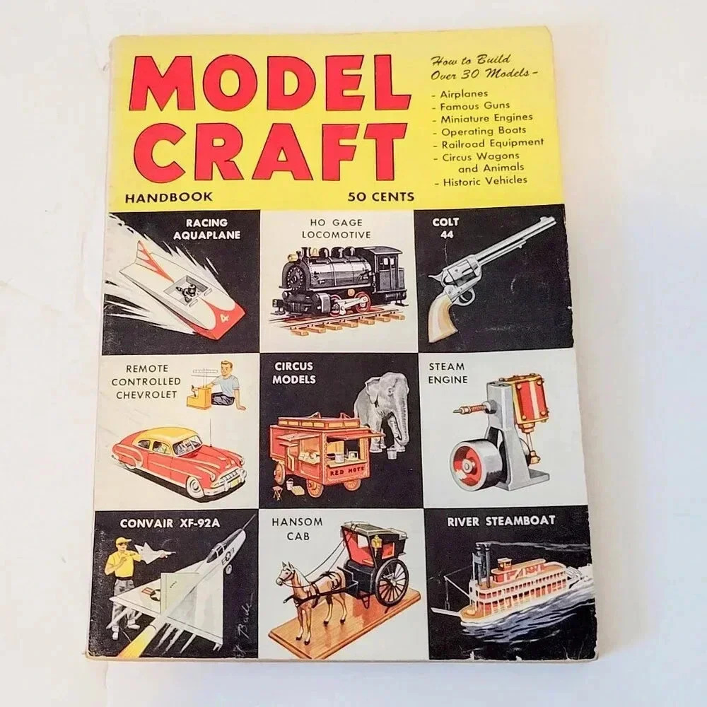1954 Model Craft Handbook Volume 3 Trains Planes Boats Guns Over 30 Projects
